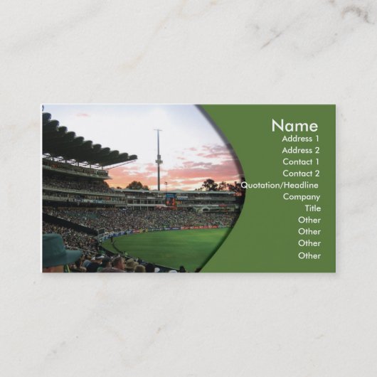 Carte De Visite Terrain de cricket (Devant)