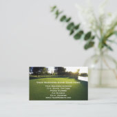 Carte De Visite Terrain de golf vert à l'aube (Debout devant)