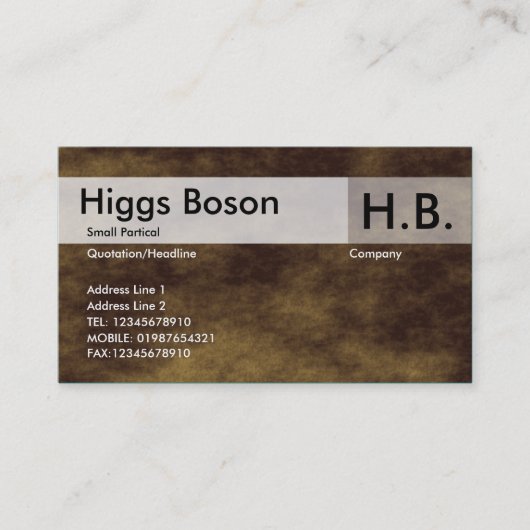 Carte De Visite Terrain planétaire (Devant)