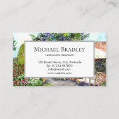 Carte De Visite Terrasse du Manor House Aquarelle Paysage (Dos)