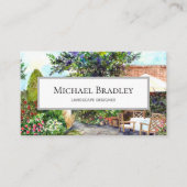 Carte De Visite Terrasse du Manor House Aquarelle Paysage (Devant)