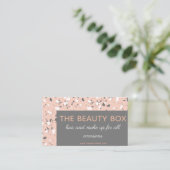 Carte De Visite terrazo rose gris, police audacieuse (Debout devant)