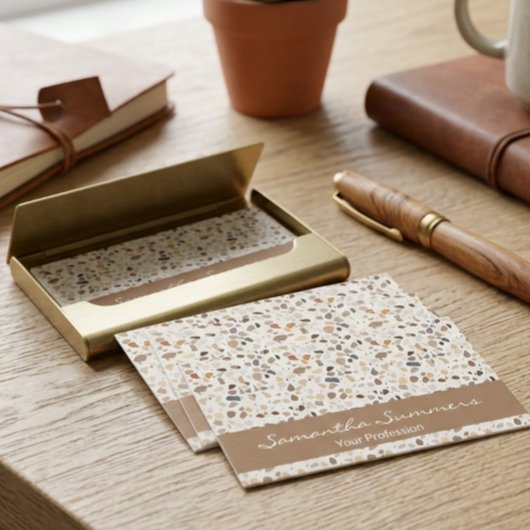 Carte De Visite Terrazzo Rock moderne comme Motif Art déco