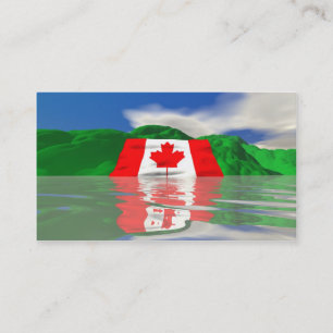 Carte De Visite Terre canadienne de drapeau - taille d'affaires