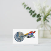 Carte De Visite Terre connectée au réseau Ethernet (Debout devant)