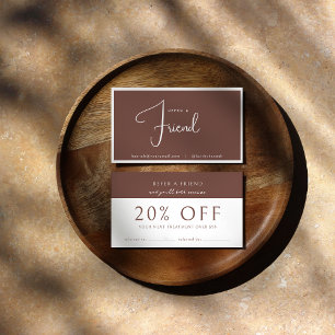 Carte De Visite Terre cuite Moderne Élégant Minimaliste Référent