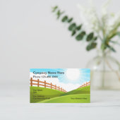 Carte De Visite Terre de ferme Ciel ensoleillé (Debout devant)