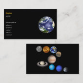 Carte De Visite Terre et neuf planètes (Devant / Derrière)