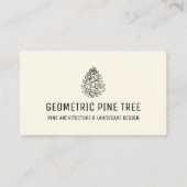Carte De Visite Terre Tone Beige Forêt Arbre Pin Cône Rustique (Devant)