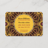 Carte De Visite Terre Tribale Batik Mandala Vibe (Devant)