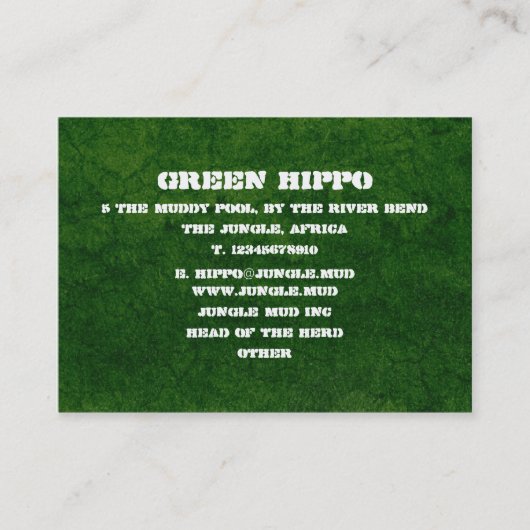 Carte De Visite Terre verte (Devant)