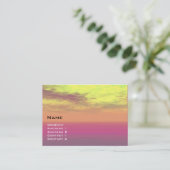 Carte De Visite TERRES VIRTUELLES Ciel jaune rose, Nuages (Debout devant)