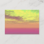 Carte De Visite TERRES VIRTUELLES Ciel jaune rose, Nuages (Dos)