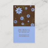 Carte de visite terreux de fleurs (Dos)