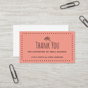 Carte De Visite Terreux Merci de soutenir ma petite entreprise