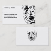 Carte De Visite Terrier font face, nom de la société, (Devant / Derrière)