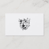 Carte De Visite Terrier font face, nom de la société, (Dos)