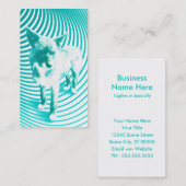 Carte De Visite Terrier turquoise (Devant / Derrière)