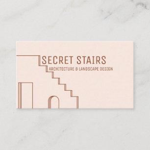 Carte De Visite Terrracotta Rouge Architecte Escalier Porte Fenêtr