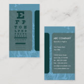 Carte De Visite test d'optométrie pour les oiseaux à écran plat (Devant / Derrière)