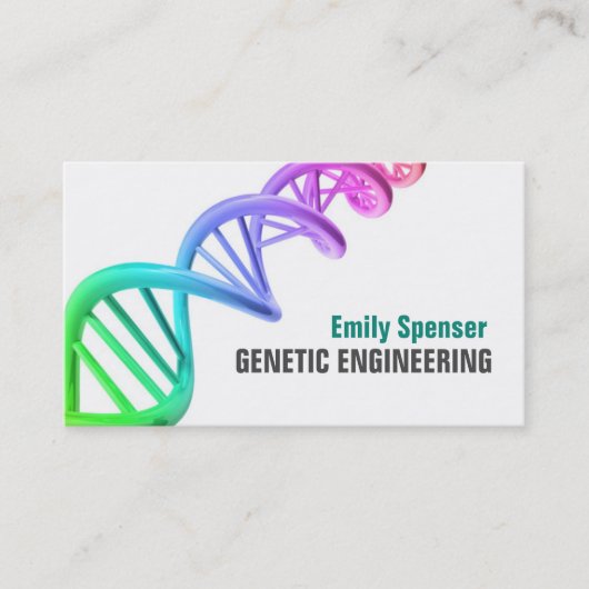 Carte De Visite Test génétique - Recherche génétique Texte gras (Devant)