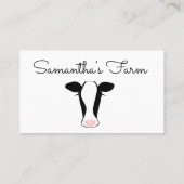 Carte De Visite Tête blanche noire (Dos)