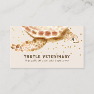 Carte De Visite Tête Brown Tête de mer Tortue caretta
