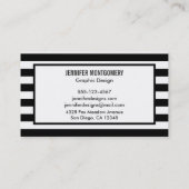 Carte De Visite Tête de cerf géométrique avec couronne florale (Dos)