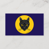 Carte De Visite Tête de chat noir (Dos)