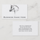 Carte De Visite Tête de cheval (Devant / Derrière)