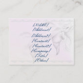 Carte De Visite Tête de cheval blanc (Dos)