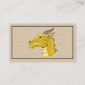 Carte De Visite Tête de dragon doré de profil (Dos)