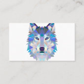 Carte De Visite Tête de loup polygonale géométrique (Dos)