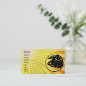 Carte De Visite Tête de porc jaune (Debout devant)