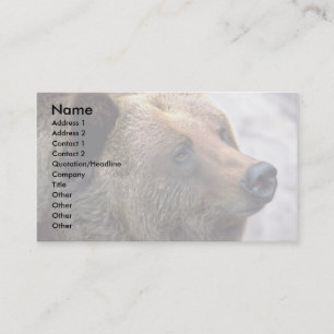 Carte De Visite Tête d'ours