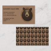 Carte De Visite Tête d'ours empaillée montée Graphique (Devant / Derrière)