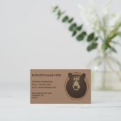 Carte De Visite Tête d'ours empaillée montée Graphique (Debout devant)