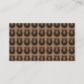 Carte De Visite Tête d'ours empaillée montée Graphique (Dos)