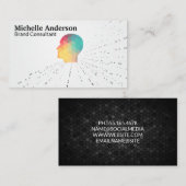 Carte De Visite Tête géométrique | Motif point (Devant / Derrière)