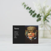 Carte De Visite Tête réversible avec panier de fruits (Debout devant)