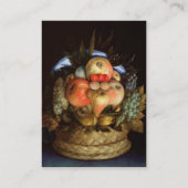 Carte De Visite Tête réversible avec panier de fruits (Dos)