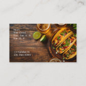 Carte De Visite Tête supérieure des tacos avec espace de copie (Dos)