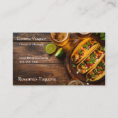 Carte De Visite Tête supérieure des tacos avec espace de copie (Devant)