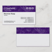 Carte De Visite Tête texturée couleur - Terre violette (Devant / Derrière)