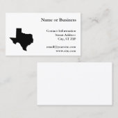 Carte De Visite Texas à Black and White (Devant / Derrière)