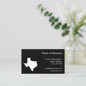 Carte De Visite Texas en blanc et noir (Debout devant)