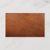 Carte De Visite Texas Lone Star sur Cuir Brown sur (Dos)