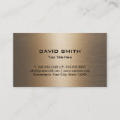 Carte De Visite Texas Monogram Logo Style Bronze Texture (Dos)