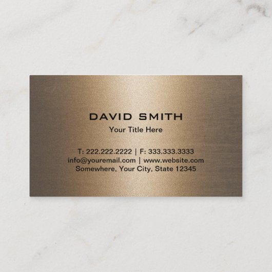 Carte De Visite Texas Monogram Logo Style Bronze Texture (Dos)