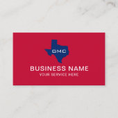Carte De Visite Texas State Logo Professional Blue & Red (Devant)